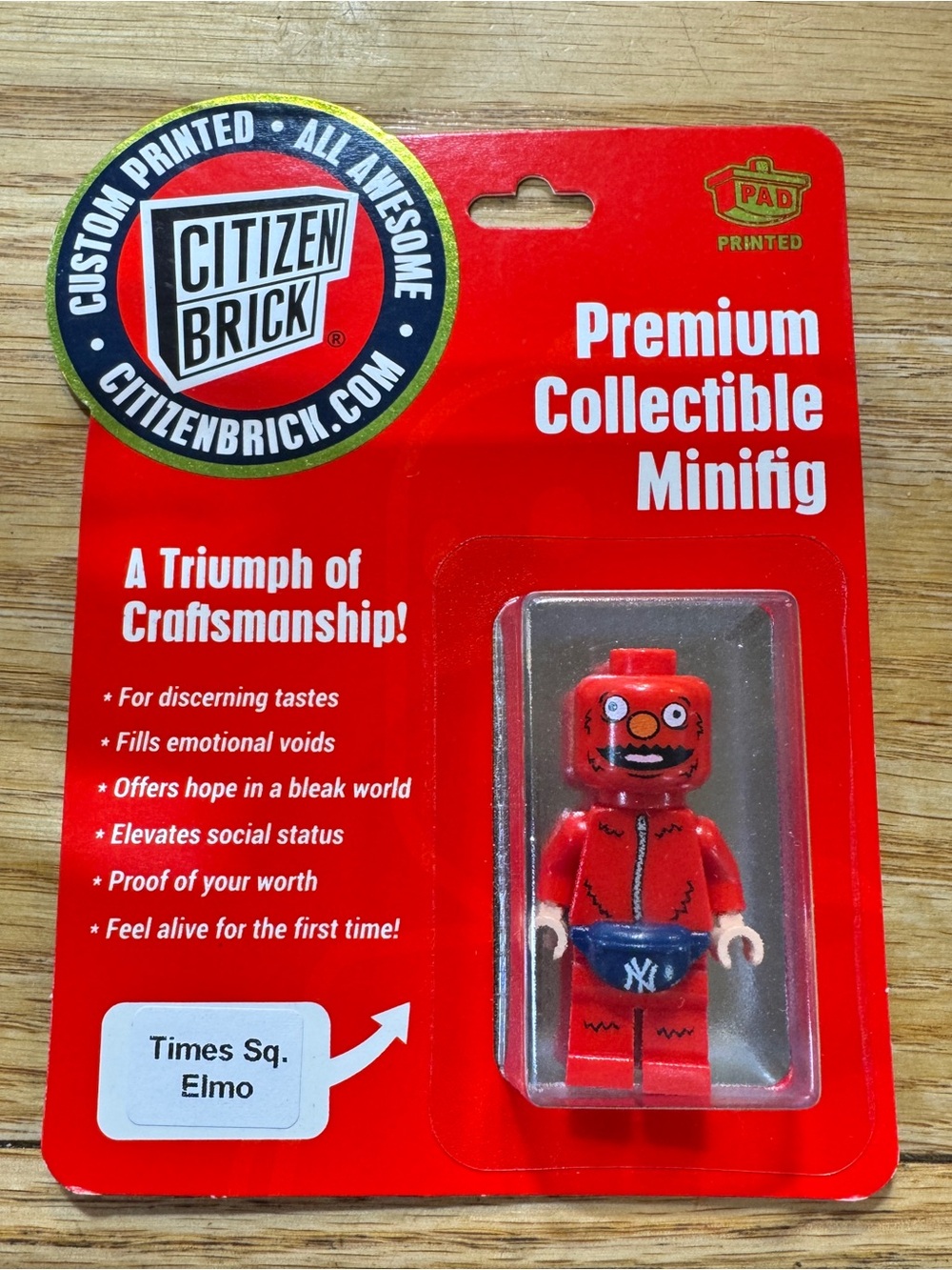 New Citizen Brick Times Square Elmo Yankees MLB Minifigure Brick World Exclusive